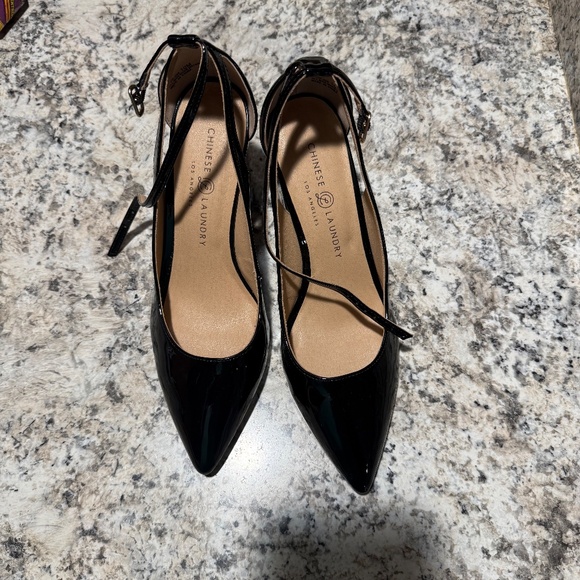 Women’s Black Block Heels with Strap - Picture 5 of 7